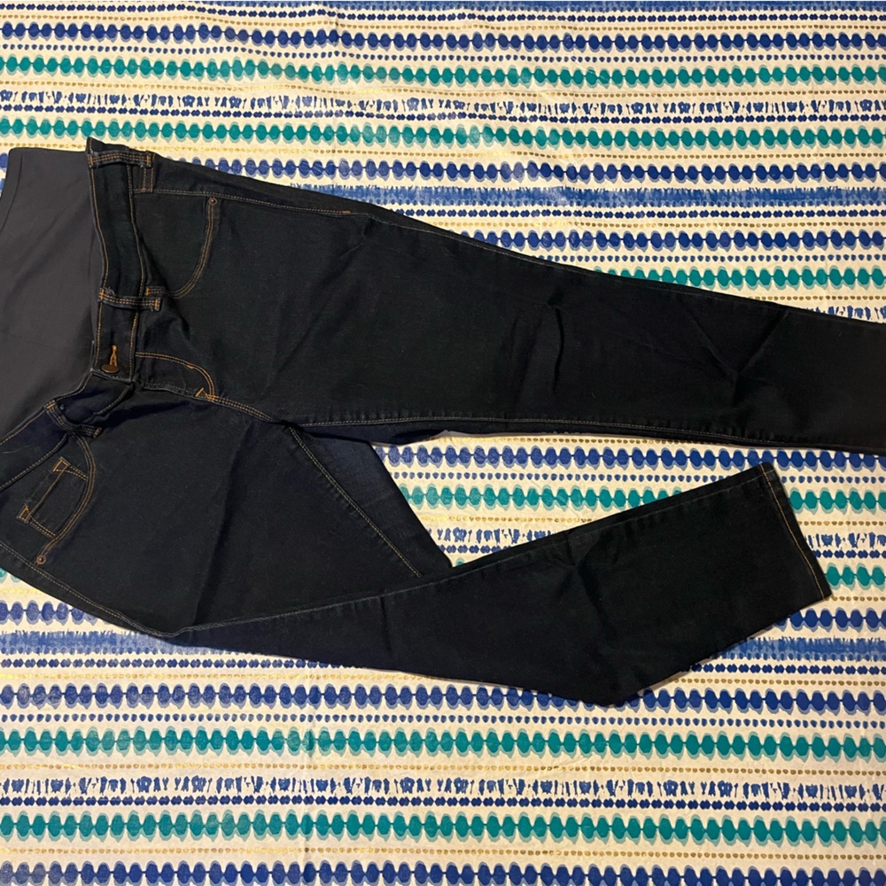 Old Navy Rockstar full panel maternity jeans sz 12 short